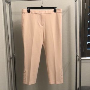 NWT Ann Taylor pink Ankle Pant with button cuffs